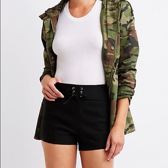 Charlotte Russe Pants - Black Lace Up Shorts. 3 for $30! 🌻
